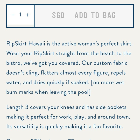 Rip Skirt Hawaii length 2 size XXL adjustable with Velcro - Picture 11 of 12